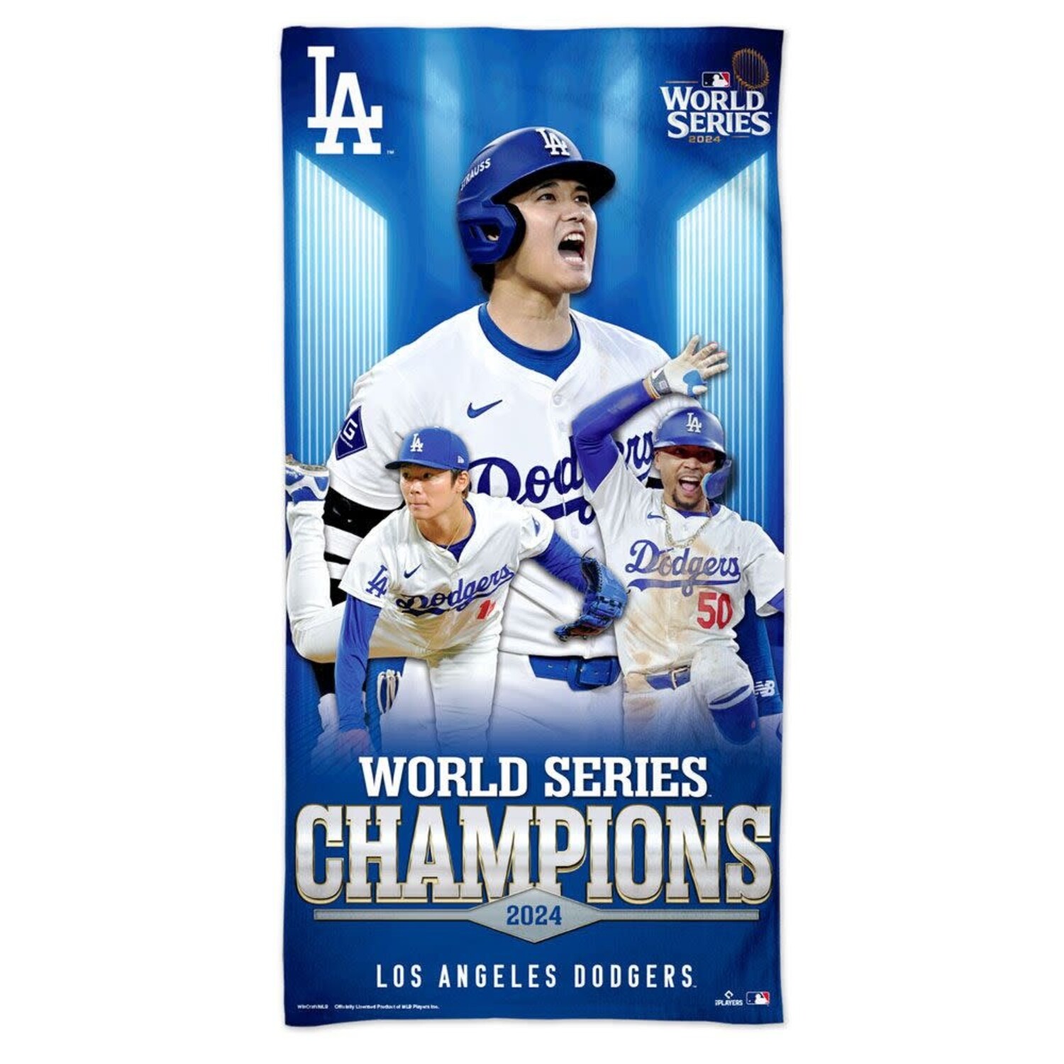 LA Dodgers 2024 World Series Champions Players Beach Towel 30