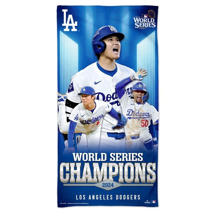 Wincraft LA Dodgers 2024 World Series Champions Players Beach Towel 30" x 60"