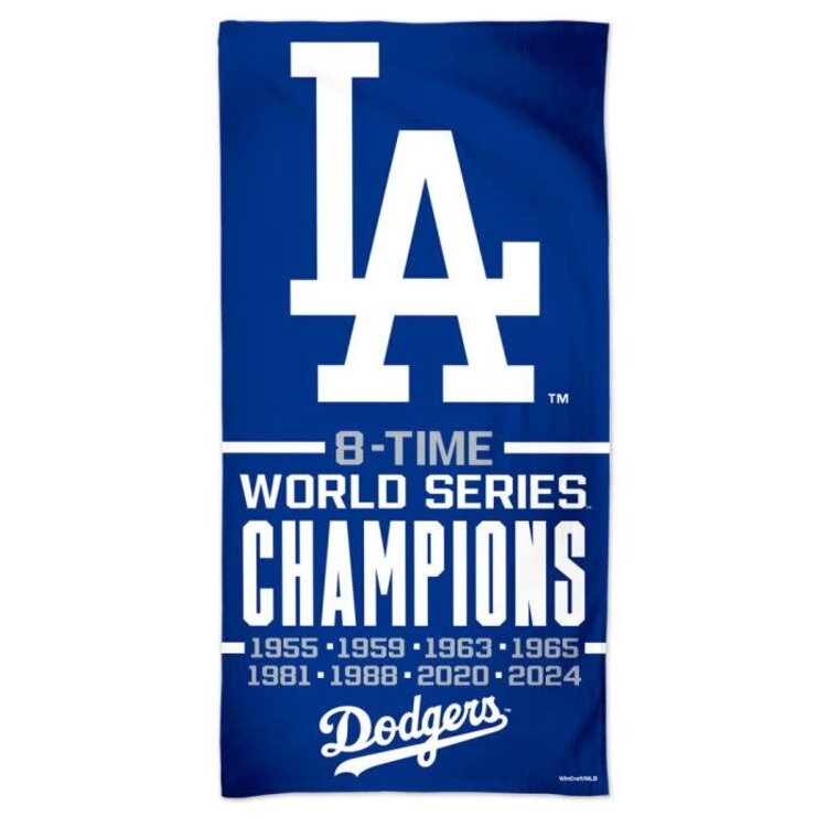 Wincraft LA Dodgers 8-Time World Series Champions Beach Towel 30" x 60"