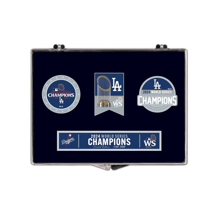 Wincraft LA Dodgers 2024 World Series Champions 3-Piece Pin Set
