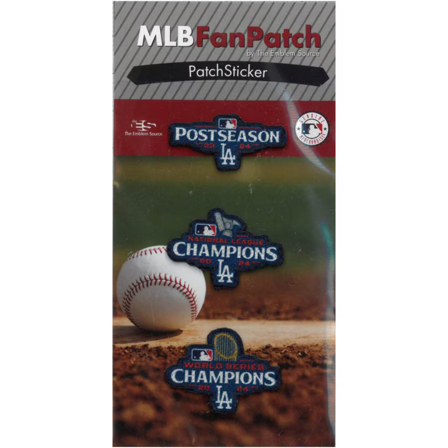 LA Dodgers 2024 World Series Champions 3-Piece Patch Set LA Dodgers 2024 World Series Champions 3-Piece Patch Set
