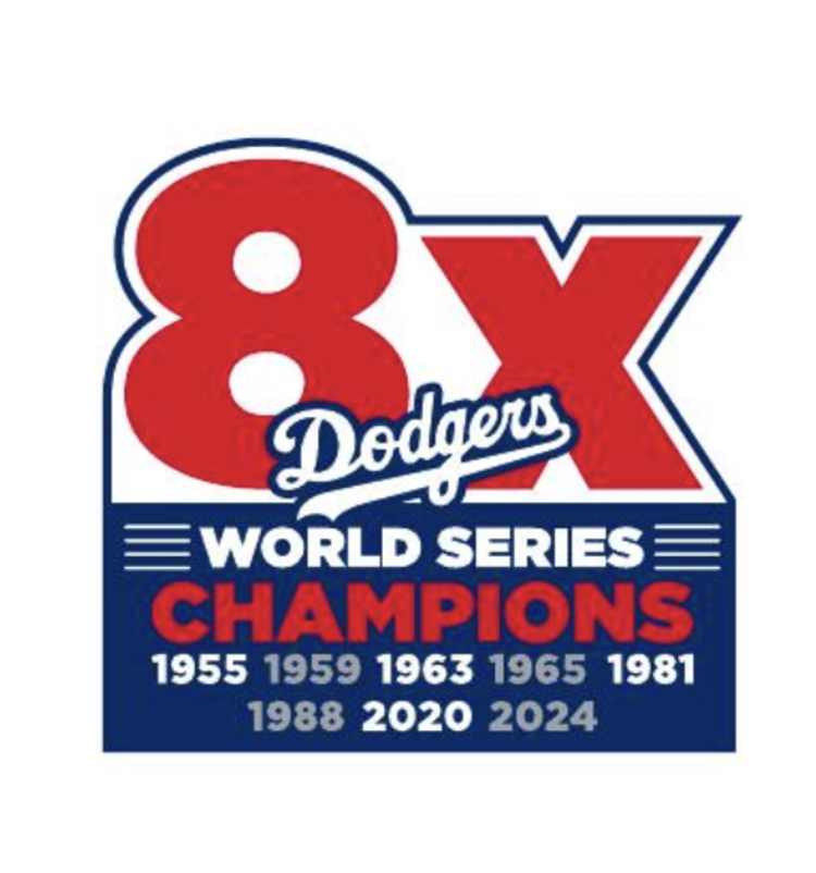 Emblem Source LA Dodgers 8X World Series Champions Collector Patch