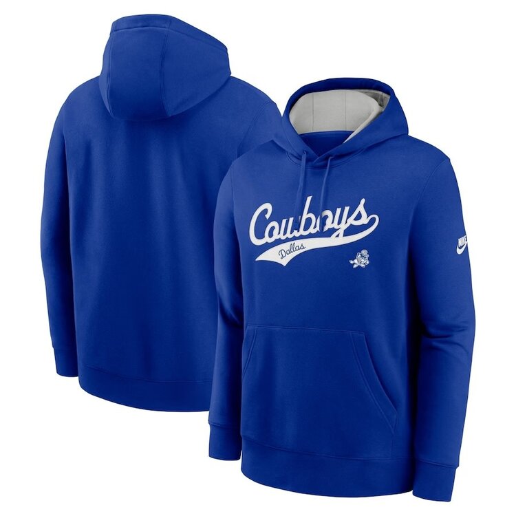 Nike Dallas Cowboys Men's Nike Rewind Tailsweep Club Hoodie Royal