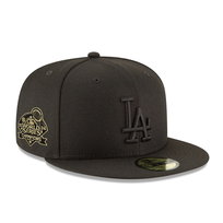 New Era LA Dodgers Black Black Gold 2024 World Series Champions Fitted
