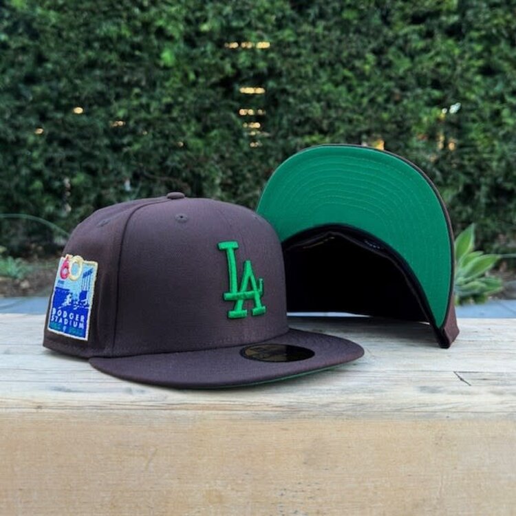 New Era LA Dark Brown Metallic Green 60th Stadium
