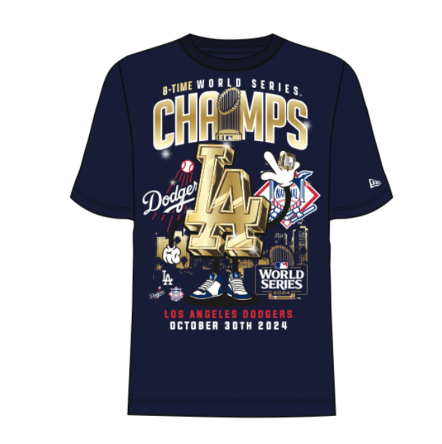 LA M Royal Gold 2024 WS Champs T-Shirt - The Locker Room of Downey