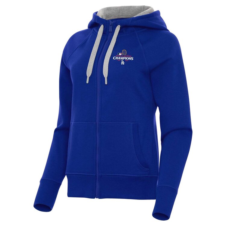 Antigua LA W 2024 World Series Champs Royal Full-Zip Hoodie