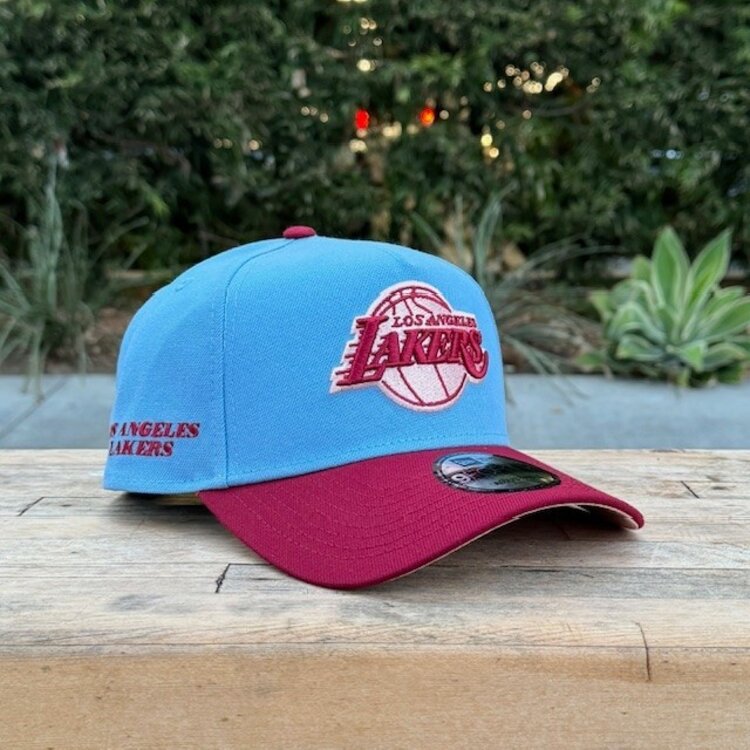 New Era Lakers Sky Blue/Cardinal Outline Side Patch Blush UV 940AF
