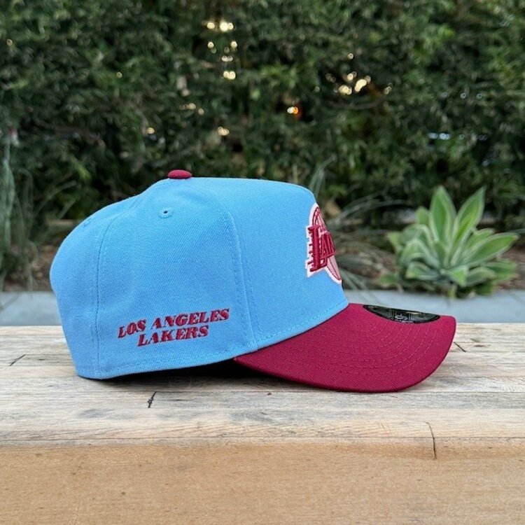 New Era Lakers Sky Blue/Cardinal Outline Side Patch Blush UV 940AF