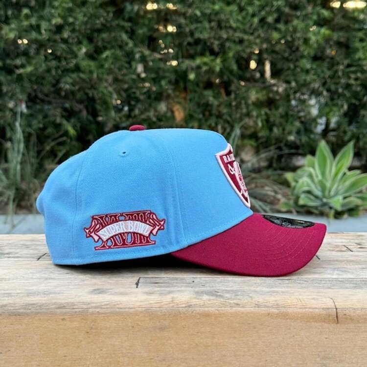 New Era Raiders Sky Blue/Cardinal Outline SB XVIII Blush UV 940AF