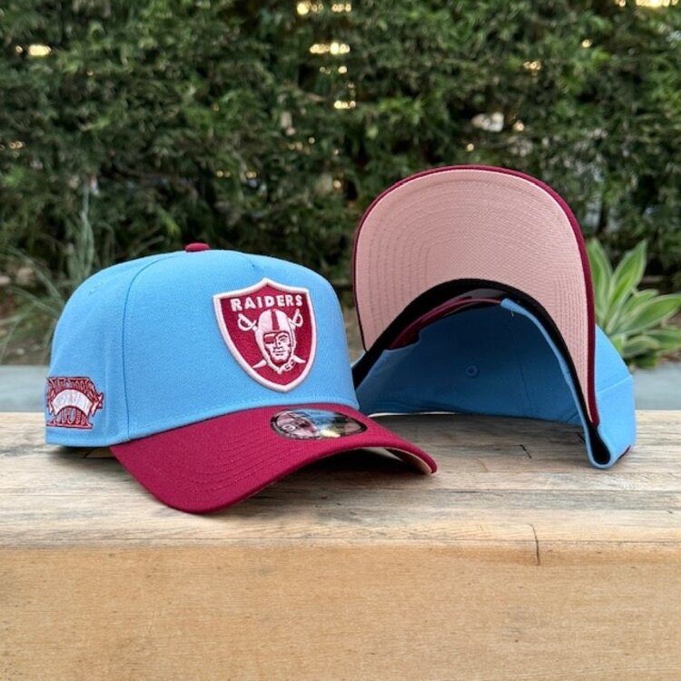 New Era Raiders Sky Blue/Cardinal Outline SB XVIII Blush UV 940AF