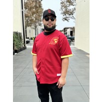Mitchell and Ness USC Trojans M&N Men's Gametime Mesh Button Front Jersey