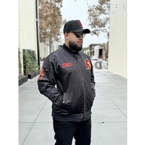 Mitchell and Ness USC Trojans M&N Team Leader Satin Bomber Jacket Black
