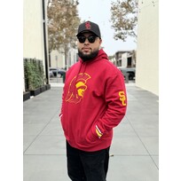 Mitchell and Ness USC Trojan Head Chainstitch Fleece Hoodie