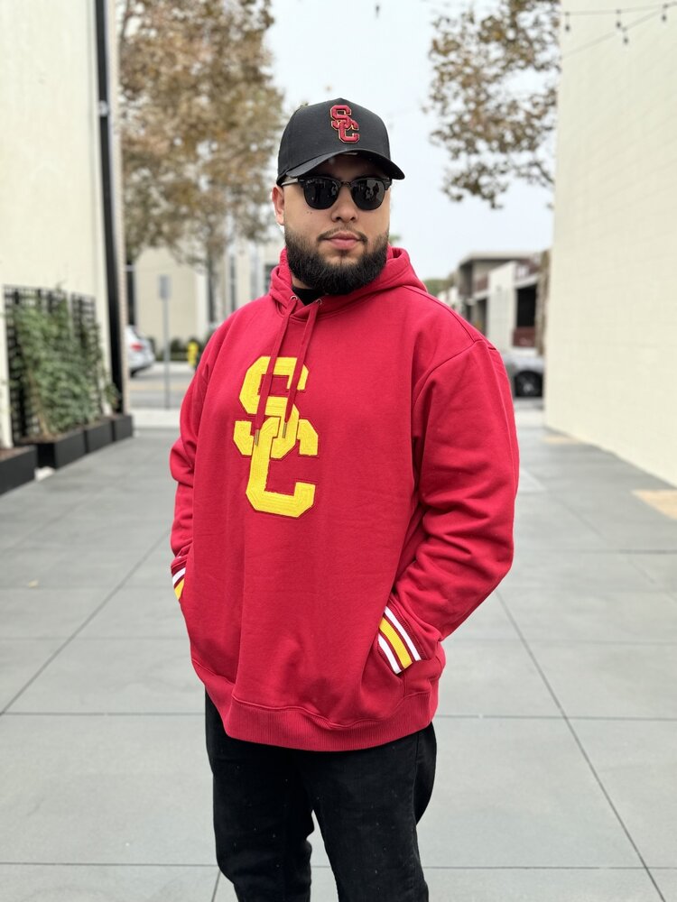 Mitchell and Ness USC Trojans SC Chainstitch Fleece Hoodie