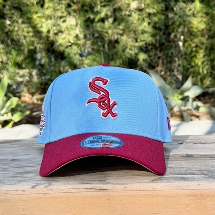 New Era White Sox Sky Blue/Cardinal Outline 2005 World Series Blush UV 940AF