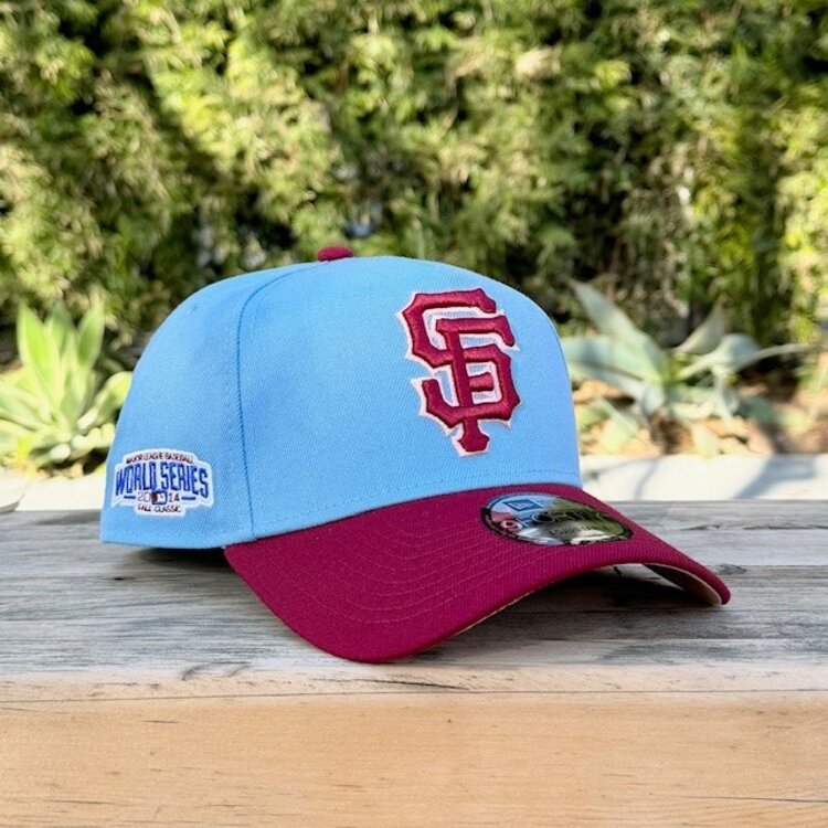 New Era SF Giants Sky Blue/Cardinal Outline 2014 World Series Blush UV 940AF