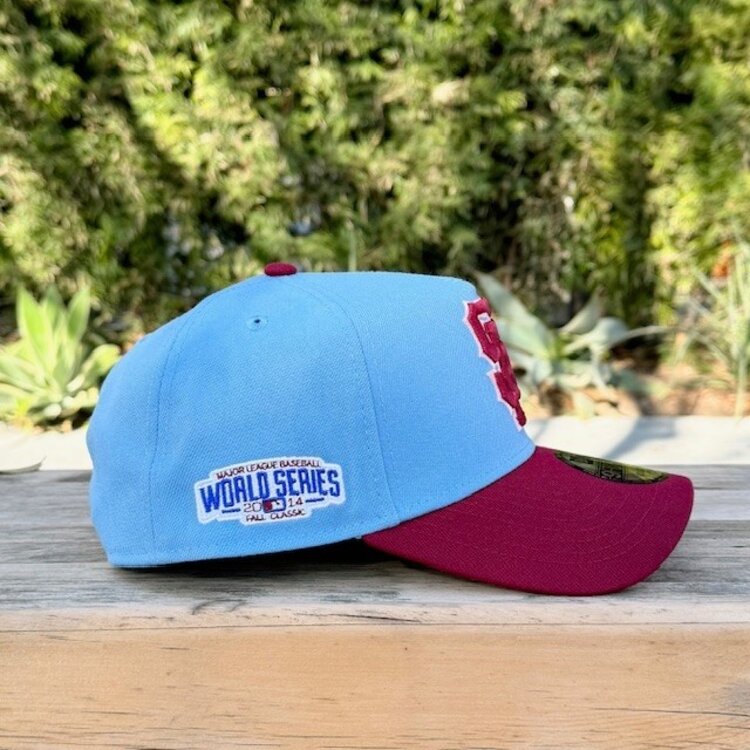New Era SF Giants Sky Blue/Cardinal Outline 2014 World Series Blush UV 940AF