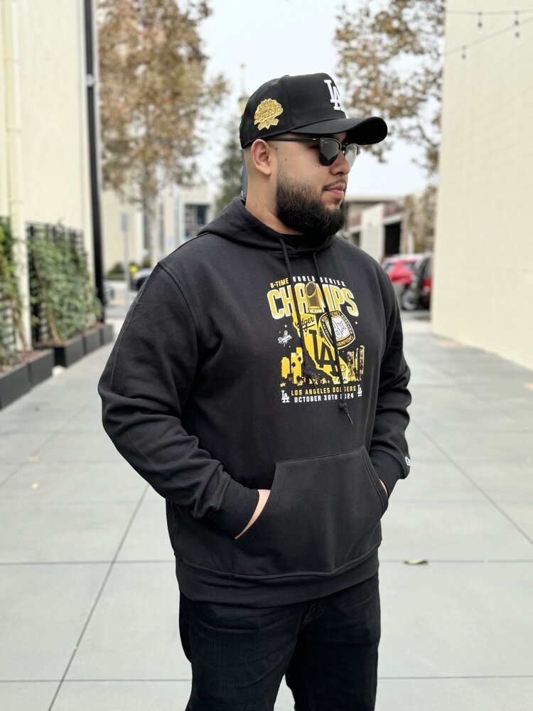 New Era LA M Black Gold 2024 WS Champs Hoodie