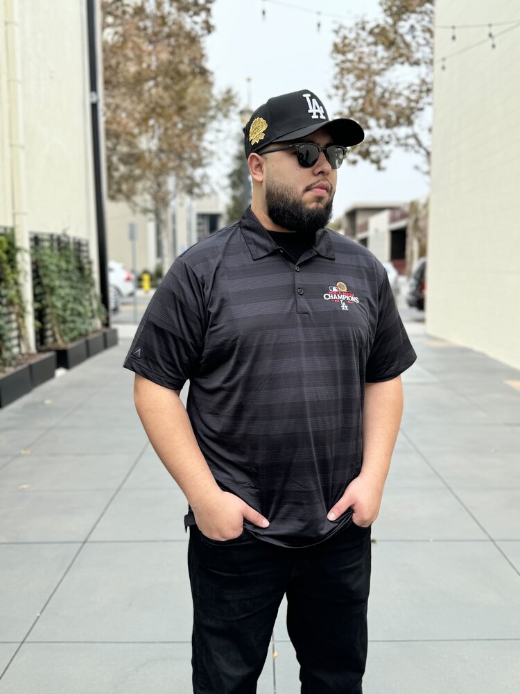 Antigua LA M 2024 World Series Champs Compass Black Polo