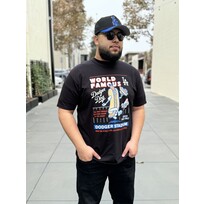 Mitchell and Ness LA Dodgers M&N World Famous Dodger Dogs Black T-Shirt