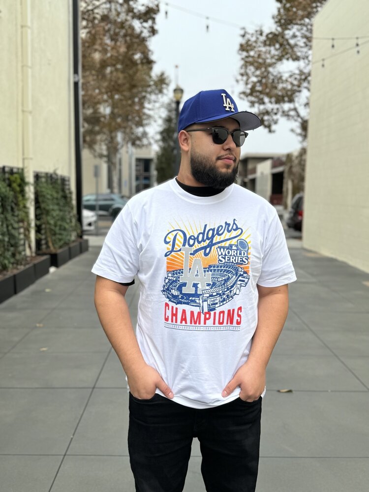 New Era LA M White Stadium 2024 WS Champs T-Shirt