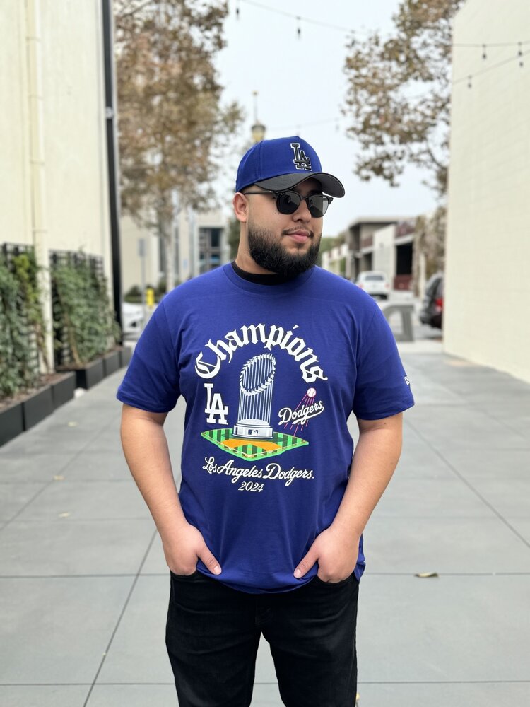 New Era LA M Royal Old English 2024 WS Champs T-Shirt