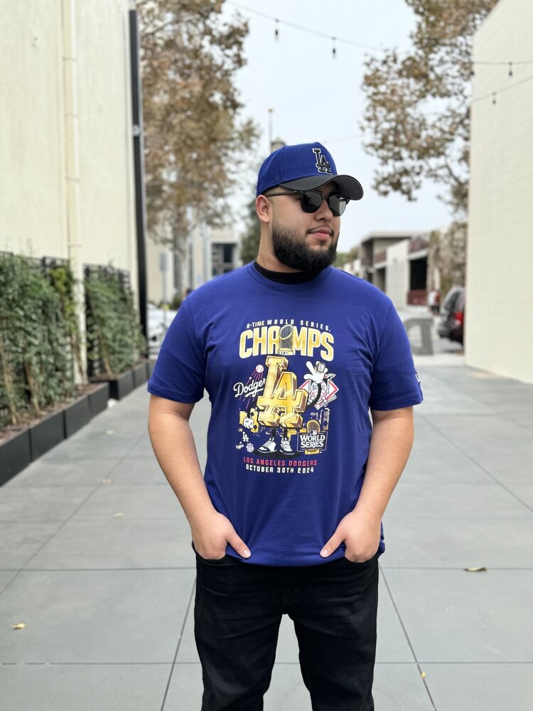 New Era LA M Royal Gold 2024 WS Champs T-Shirt