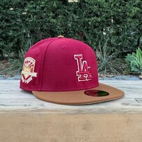 New Era LA Cardinal/Peanut 50th Anniv Khaki UV Fitted