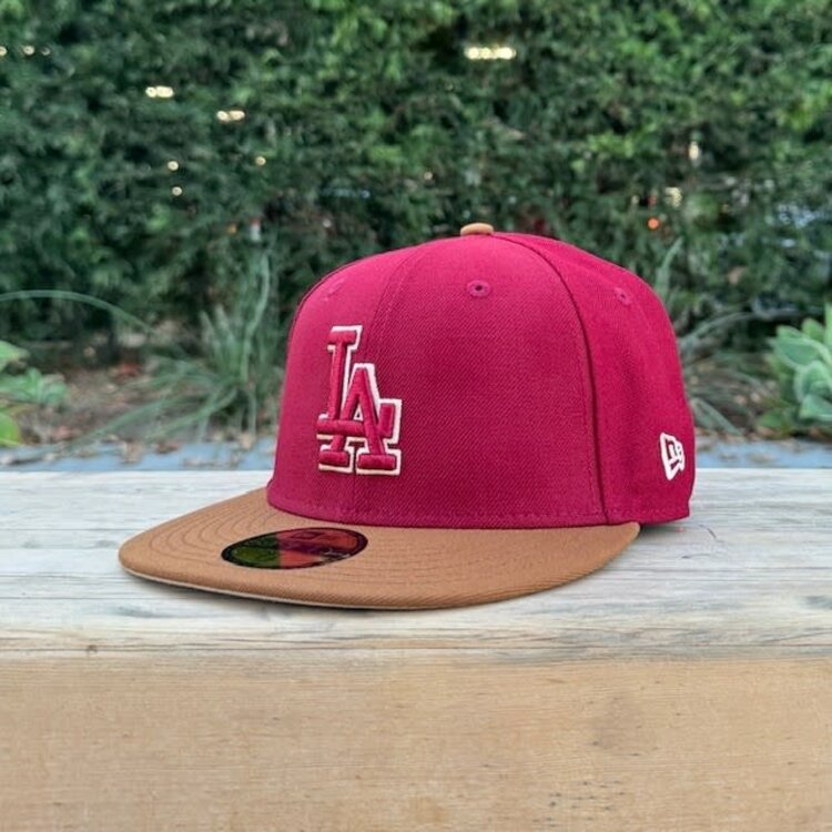 New Era LA Cardinal/Peanut 50th Anniv Khaki UV Fitted