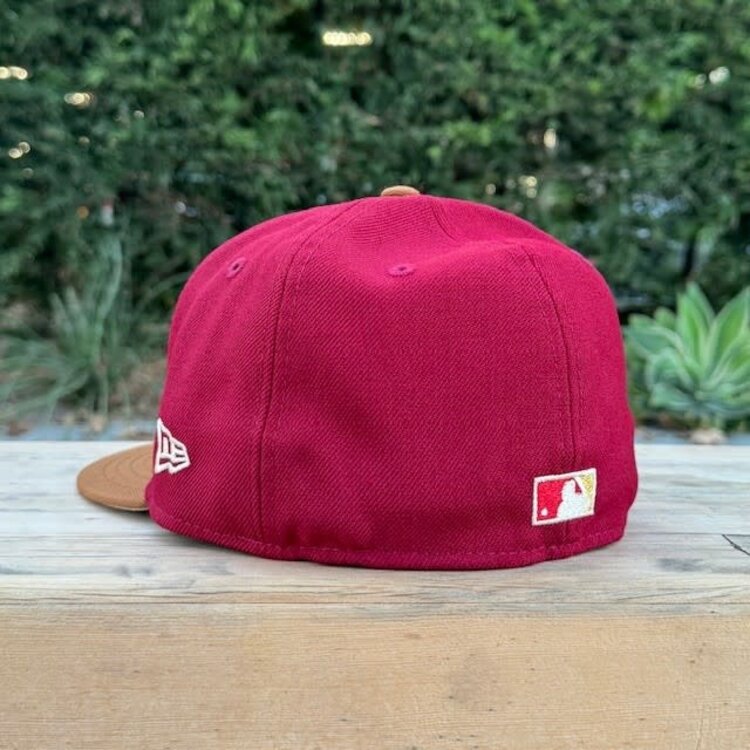 New Era LA Cardinal/Peanut 50th Anniv Khaki UV Fitted