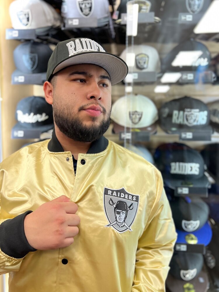 Mitchell and Ness Raiders M&N Fashion Lightweight Satin Jacket Gold