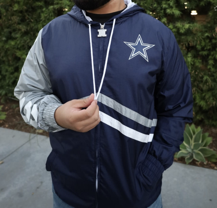 Mitchell and Ness Cowboys Men's M&N Undeniable F/Z Windbreaker