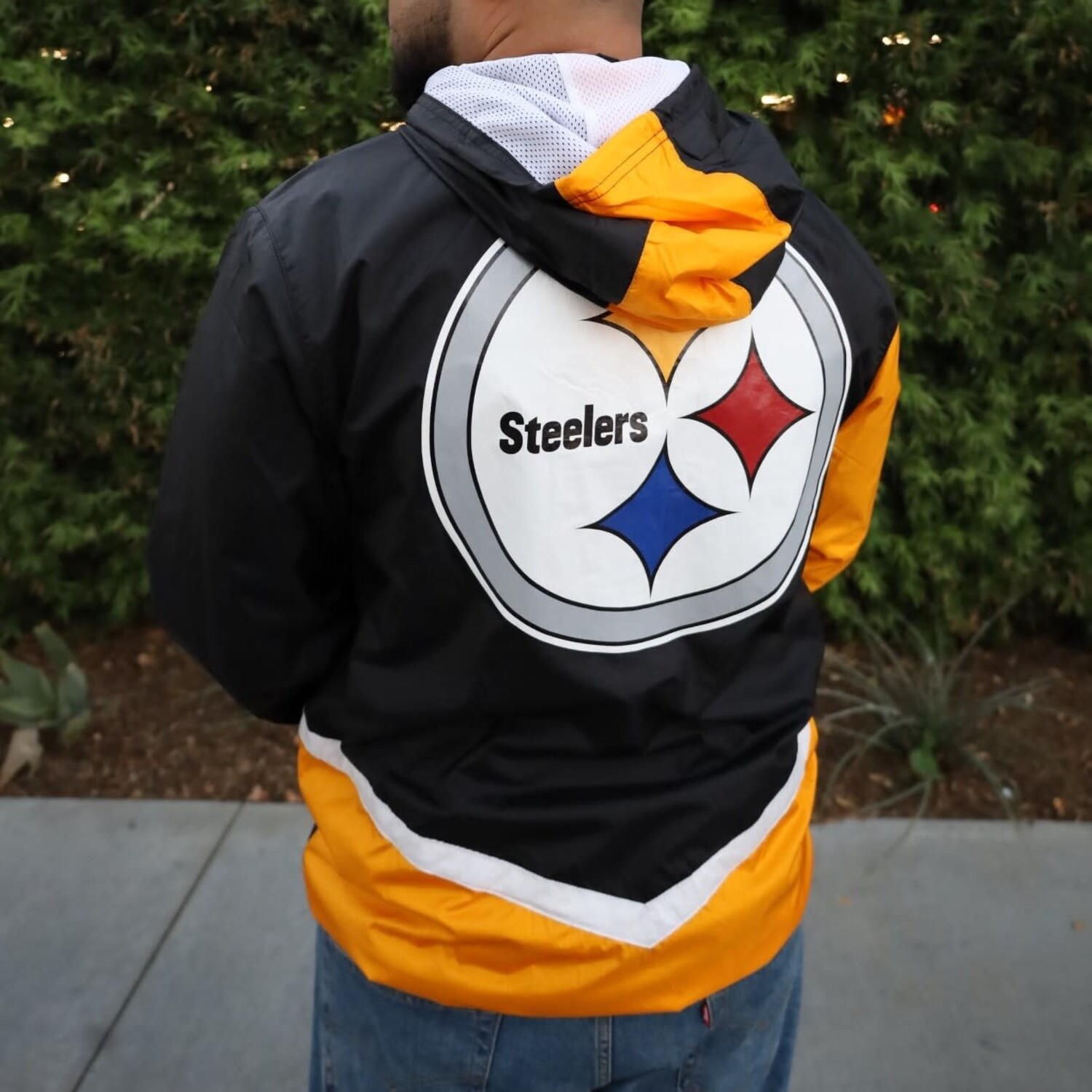 Steelers Men's M&N Undeniable F/Z Windbreaker - The Locker