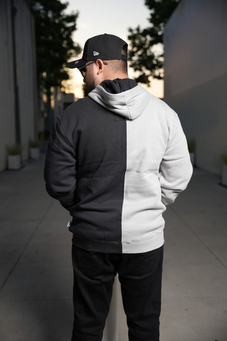 Mitchell and Ness NFL Raiders Men's M&N Full Zip Fleece 2.0 Gray-Black