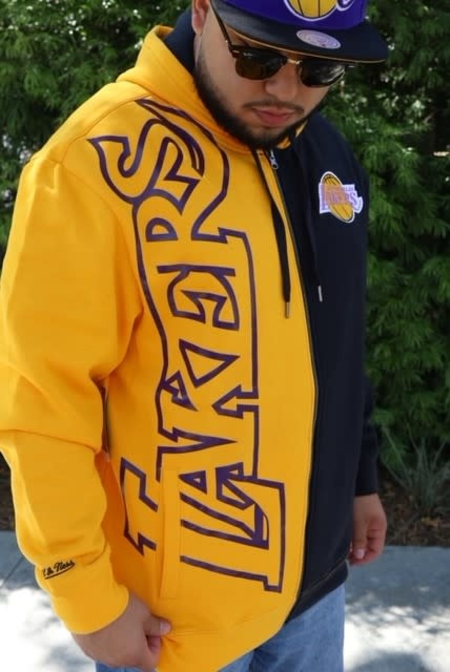 NBA Lakers Men's M&N Full Zip Fleece 2.0 Gold-Black - The Locker