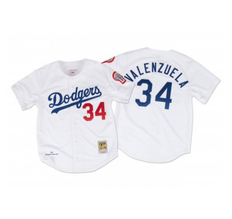 Mitchell and Ness LA Dodgers Men's Mitchell & Ness Authentic 1981 Fernando Valenzuela #34 Jersey White