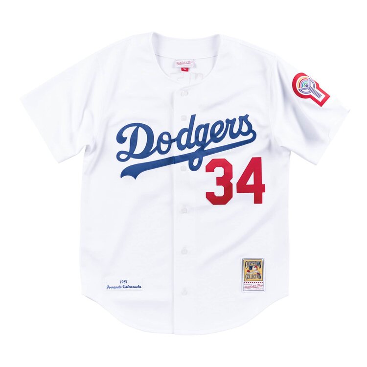 Mitchell and Ness LA Dodgers Men's Mitchell & Ness Authentic 1981 Fernando Valenzuela #34 Jersey White