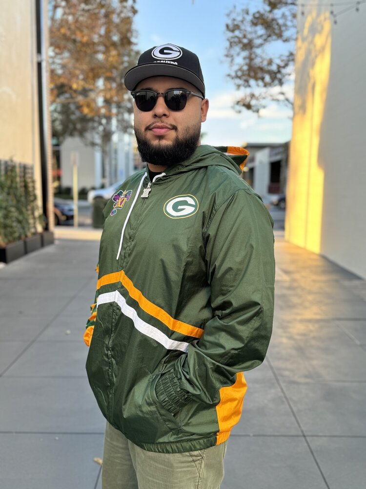 Mitchell and Ness Packers Men's M&N Undeniable F/Z Windbreaker