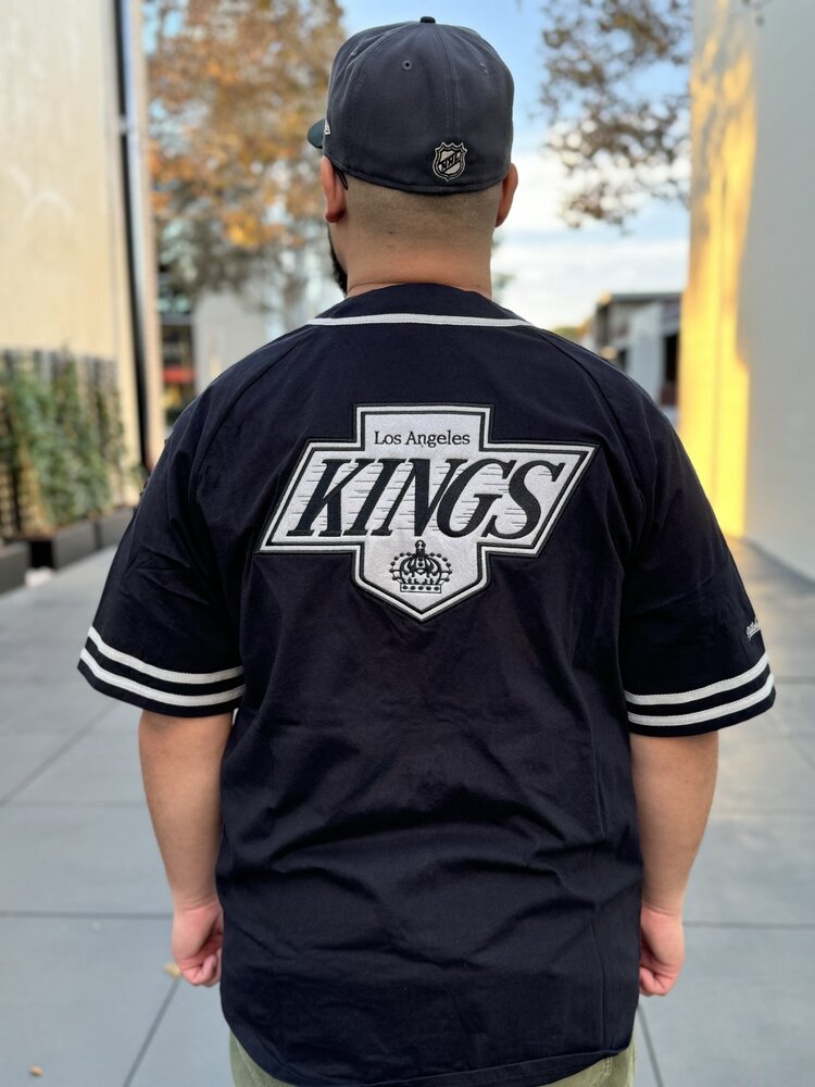 Mitchell and Ness LA Kings M&N Men's NHL Black Fashion Button Front Jersey