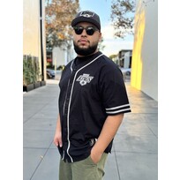 Mitchell and Ness LA Kings M&N Men's NHL Black Fashion Button Front Jersey