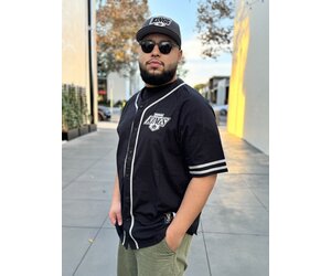 LA Kings M&N Men's NHL Black Fashion Button Front Jersey - The