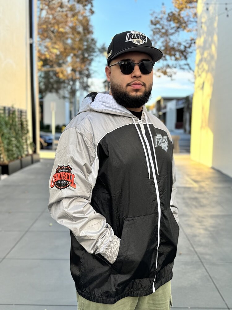 Mitchell and Ness LA Kings M&N Big Shot Premium Windbreaker Vintage Logo