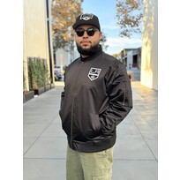 Mitchell and Ness LA Kings M&N Lightweight Satin Bomber Jacket Black
