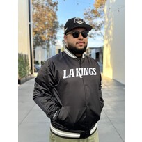 Mitchell and Ness LA Kings M&N Men's Lightweight Satin Jacket Black