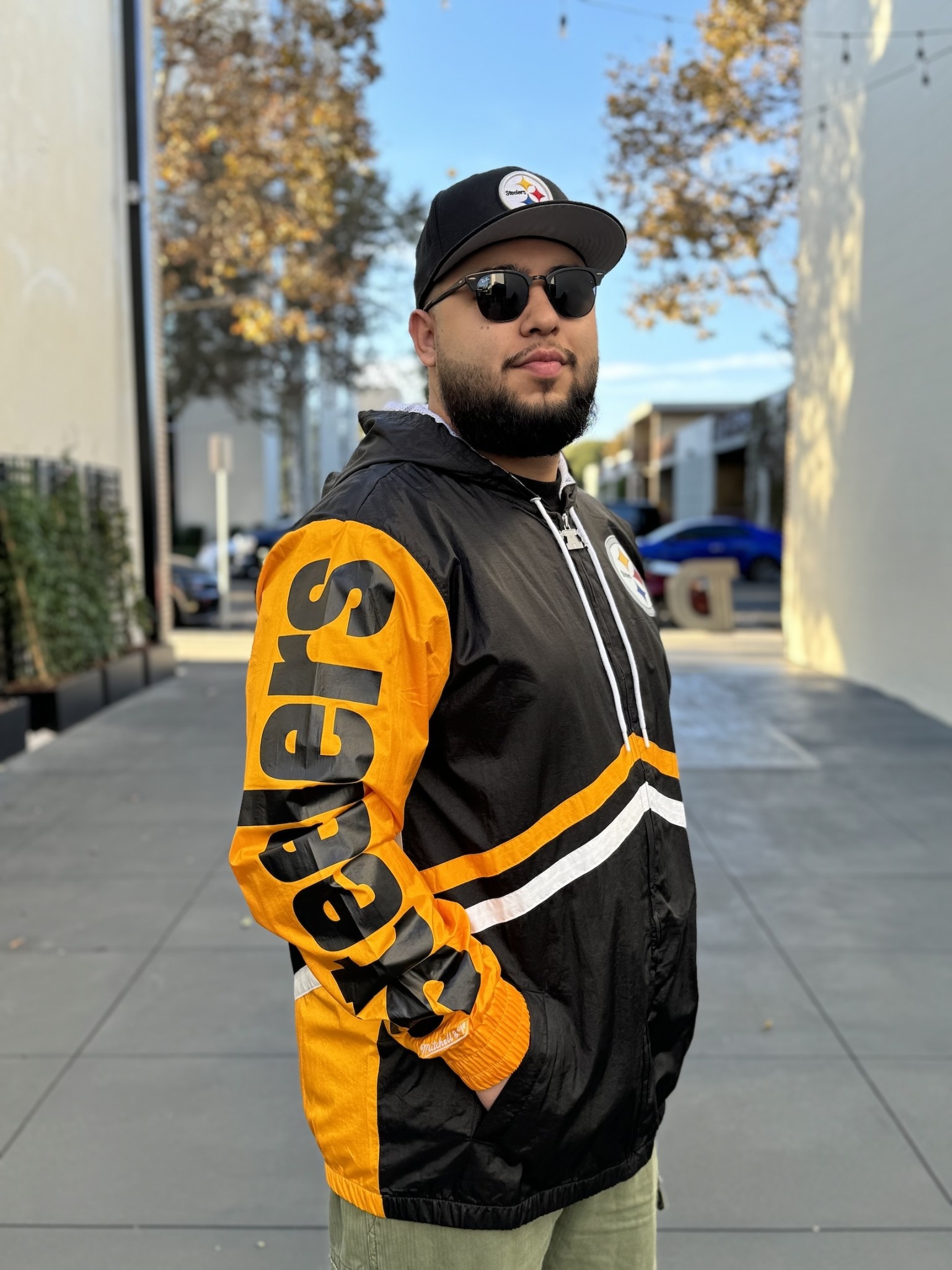 Steelers Men's M&N Undeniable F/Z Windbreaker - The Locker