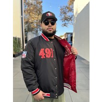 Starter 49ers Men's Starter Closer Reversible Varsity Jacket Red/Black