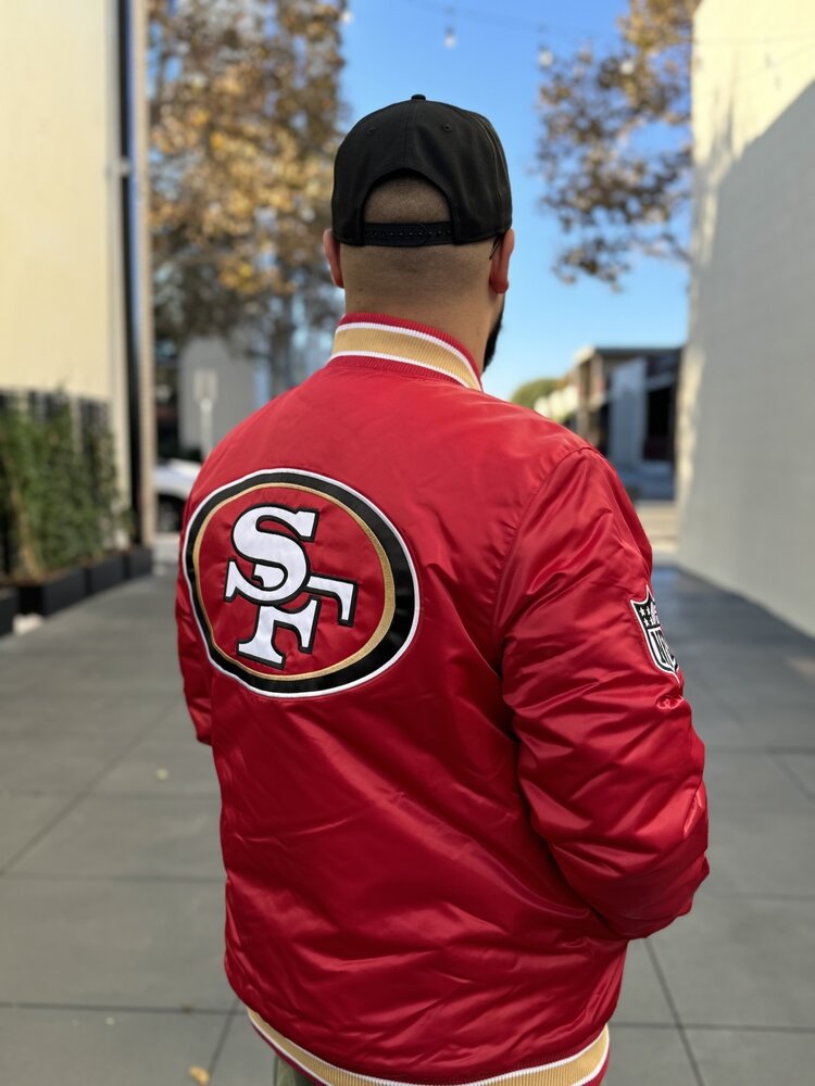 Starter 49ers Men's Starter Closer Reversible Varsity Jacket Red/Black