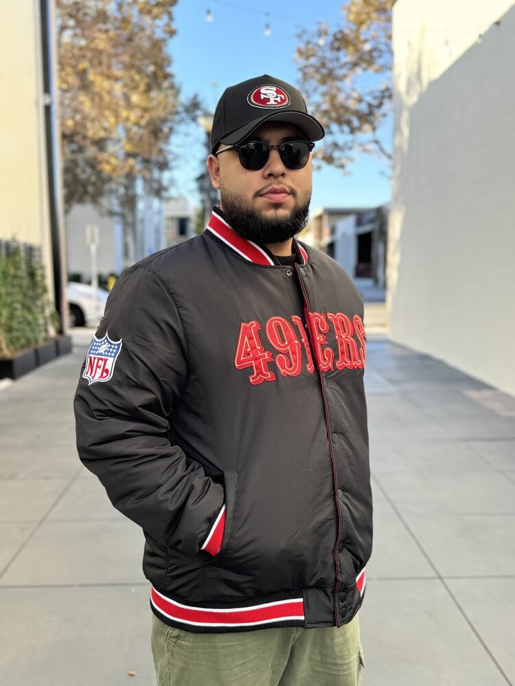 Starter 49ers Men's Starter Closer Reversible Varsity Jacket Red/Black