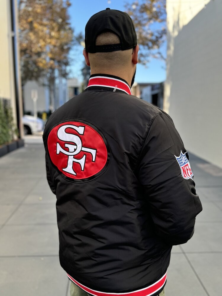 Starter 49ers Men's Starter Closer Reversible Varsity Jacket Red/Black